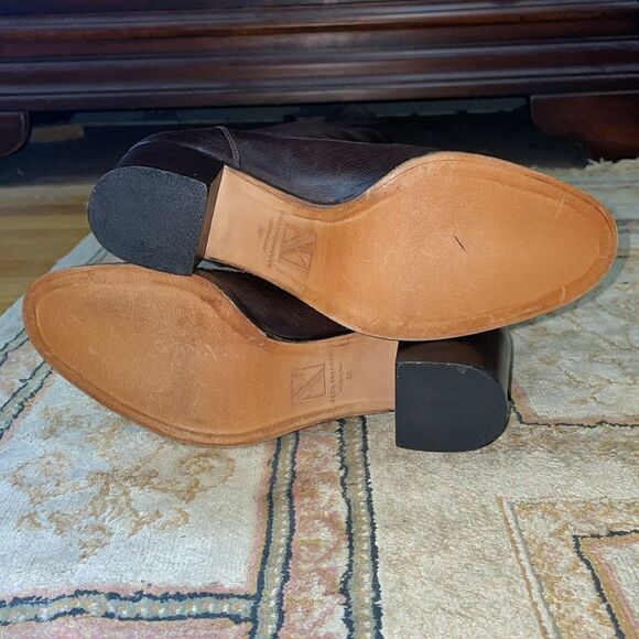 Reed Krakoff Tall Dark Brown Leather Women’s Sz 7/EU 37 Front Zip Knee High Boot - Picture 8 of 11